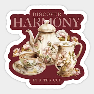 Discover Harmony in a Tea Cup, Grandma Tea Sticker